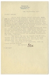 Elsa Einstein Letter Signed Praising Princeton, The Einsteins New Home After They Fled Germany -- ...We are in Princeton...An enchantingly pretty little university town...An oasis in America...